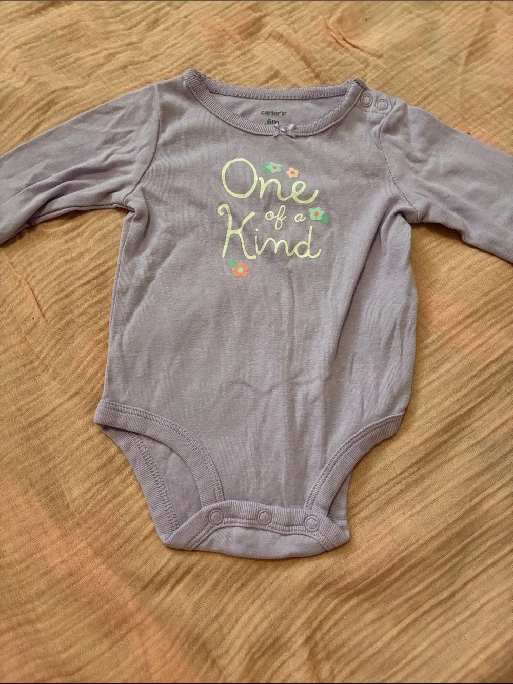 Carter's Pink, Lavender & Beige Baby One-Piece Bodysuits Set